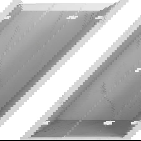 Mexen Lunar-F L folding shower doors right 150 cm, transparent, white - 836SL-150-050-20-00-P