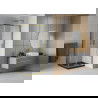 Mexen Rio square shower cubicle 80 x 80 cm, Transparent, Gold + shower tray Flat, Black- 860-080-080-50-00-4070G