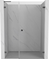 Mexen Lunar-B L right-hand hinged shower door 140 cm, transparent, gun metal - 832SL-140-050-95-00-P