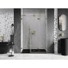 Mexen Lunar-F L 145 cm Right Folding Shower Door, Transparent, Gold - 836SL-145-050-50-00-P