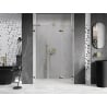Mexen Lunar-F L 145 cm Right Folding Shower Door, Transparent, Gold - 836SL-145-050-50-00-P