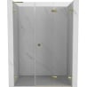 Mexen Lunar-F L Folding Shower Door Right 150 cm, Transparent, Gold - 836SL-150-050-50-00-P