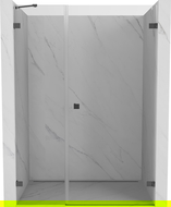 Mexen Lunar-B Right Hinged Shower Door 120 cm, Transparent, Brushed Gun Gray - 832S-120-050-66-00-P