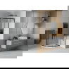 Mexen Rio shower cabin semi-circle 90 x 90 cm, stripes, black + Flat tray, white - 863-090-090-70-20-4110B