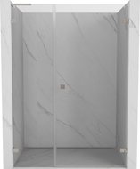 Mexen Lunar-B L 150 cm Right Hinged Shower Door, Transparent, Brushed Nickel - 832SL-150-050-97-00-P