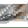 Mexen Rio Shower Cabin Curved 80 x 80 cm, Frosted, Black + Flat Tray, White - 863-080-080-70-30-4110B