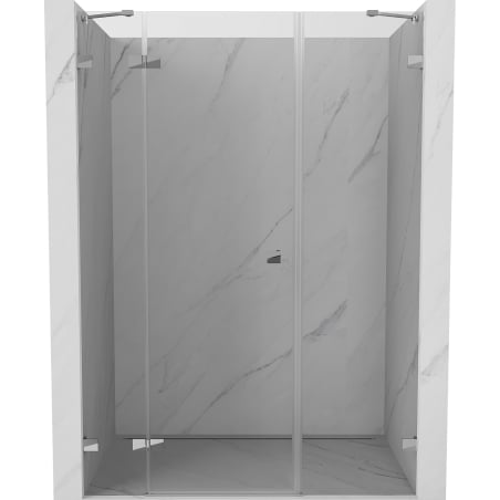 Mexen Lunar Left Pivot Shower Door 140 cm, Transparent, Chrome - 834S-140-050-01-00-L