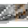 Mexen Rio shower cabin half-round 80 x 80 cm, graphite, black + Flat shower tray, white - 863-080-080-70-40-4110B