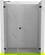 Mexen Lunar-B shower door swinging right 120 cm, transparent, black - 832S-120-050-70-00-P