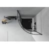 Mexen Rio semicircular shower cabin 80 x 80 cm, black stripes, black + Flat tray, black - 863-080-080-70-20-4170B