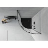 Mexen Rio semi-circular shower cabin 80 x 80 cm, frost, black + Flat shower tray, black - 863-080-080-70-30-4170B