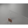 Mexen Lunar-F L folded shower door right 125 cm, transparent, pink gold - 836SL-125-050-60-00-P