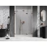 Mexen Lunar-F L right folding shower doors 130 cm, transparent, rose gold - 836SL-130-050-60-00-P