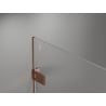 Mexen Lunar-F L folding shower door right 135 cm, transparent, rose gold - 836SL-135-050-60-00-P