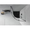 Mexen Rio semi-circular shower cabin 90 x 90 cm, frost, black + Flat tray, black - 863-090-090-70-30-4170B