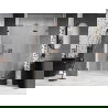 Mexen Lunar-F L foldable shower door right 150 cm, transparent, rose gold - 836SL-150-050-60-00-P