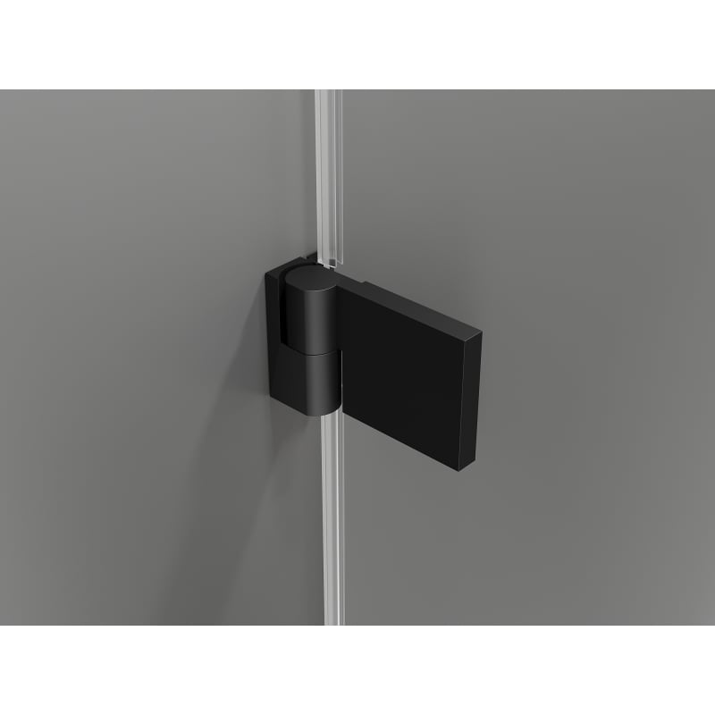 Mexen Lunar-B right hinged shower door 140 cm, transparent, black - 832S-140-050-70-00-P