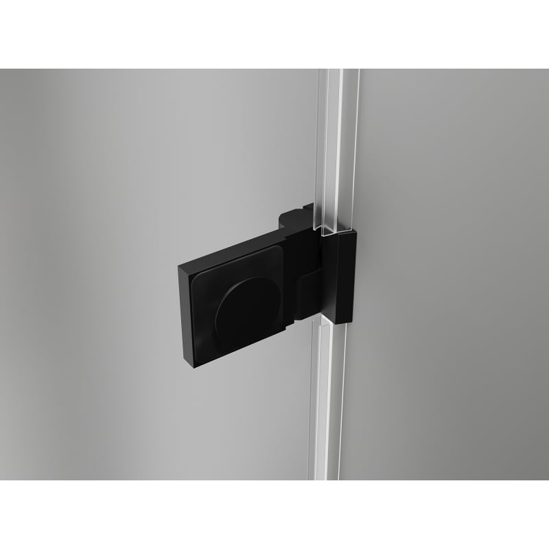 Mexen Lunar-B right hinged shower door 140 cm, transparent, black - 832S-140-050-70-00-P
