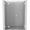 Mexen Lunar left-hinged shower door 135 cm, transparent, white - 834S-135-050-20-00-L