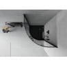 Mexen Rio semicircular shower cabin 80 x 80 cm, graphite, black + Flat tray, black 863-080-080-70-40-4170B