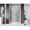Mexen Lunar Left-Hinged Shower Door 150 cm, Transparent, White - 834S-150-050-20-00-L
