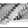 Mexen Lunar Left-Hinged Shower Door 150 cm, Transparent, White - 834S-150-050-20-00-L