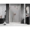 Mexen Lunar-F L shower door folding right 110 cm, transparent, brushed copper - 836SL-110-050-65-00-P