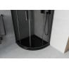 Mexen Rio Round Shower Cabin 90 x 90 cm, Graphite, Black + Flat Tray, Black - 863-090-090-70-40-4170B