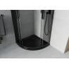 Mexen Rio Round Shower Cabin 90 x 90 cm, Graphite, Black + Flat Tray, Black - 863-090-090-70-40-4170B