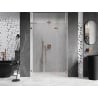 Mexen Lunar-F L folding shower door right 140 cm, transparent, brushed copper - 836SL-140-050-65-00-P