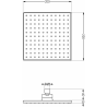 Mexen D-45 showerhead 20x20 cm, gold - 79745-50