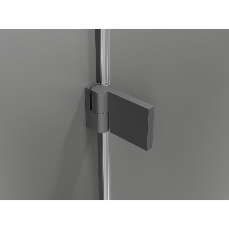 Mexen Lunar-B right hinged shower door 115 cm, transparent, gun metal - 832S-115-050-95-00-P