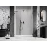 Mexen Lunar-B right hinged shower door 115 cm, transparent, gun metal - 832S-115-050-95-00-P