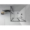 Mexen Rio square shower cubicle 90 x 90 cm, Transparent, Black + shower tray Flat, White - 860-090-090-70-00-4010B