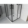 Mexen Rio square shower cabin 90 x 90 cm, transparent, black + Flat tray, white - 860-090-090-70-00-4010B