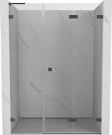 Mexen Lunar-F L folding shower door right 140 cm, transparent, brushed gun gray - 836SL-140-050-66-00-P