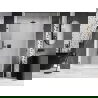 Mexen Lunar-B right side hinged shower door 140 cm, transparent, gun metal - 832S-140-050-95-00-P