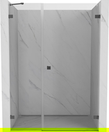 Mexen Lunar-B Right Hinged Shower Door 140 cm, Transparent, Gun Metal - 832S-140-050-95-00-P