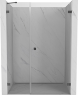 Mexen Lunar-B shower door swing right 145 cm, transparent, gun metal - 832S-145-050-95-00-P