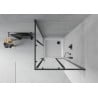Mexen Rio square shower cubicle 70 x 70 cm, Frosted, Black + shower tray Flat, White - 860-070-070-70-30-4010B