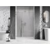 Mexen Lunar-B Right-Hinged Shower Door 130 cm, Transparent, Brushed Nickel - 832S-130-050-97-00-P