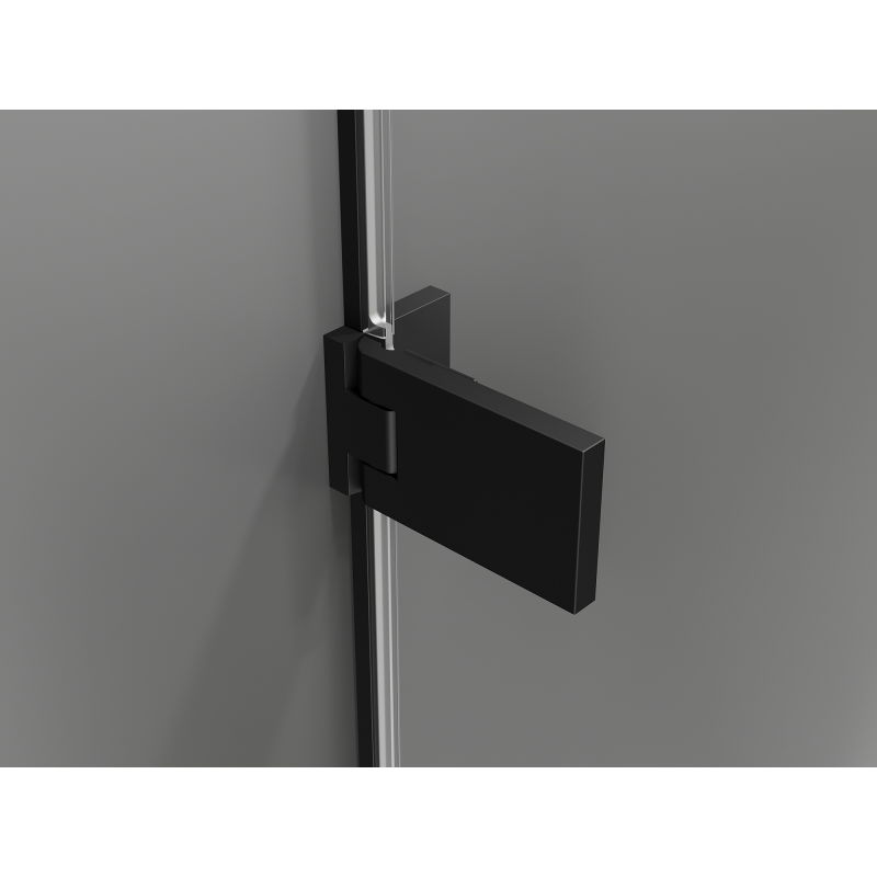 Mexen Lunar-F L right folding shower door 110 cm, transparent, black - 836SL-110-050-70-00-P