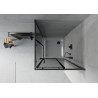 Mexen Rio 80 x 80 cm Square Shower Cabin, Graphite, Black + Flat Tray, White - 860-080-080-70-40-4010B