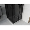 Mexen Rio 80 x 80 cm Square Shower Cabin, Graphite, Black + Flat Tray, White - 860-080-080-70-40-4010B