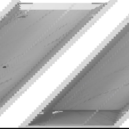 Mexen Lunar L left hinged shower door 135 cm, transparent, chrome - 834SL-135-050-01-00-L