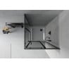 Mexen Rio square shower cubicle 90 x 90 cm, Graphite, Black + shower tray Flat, White - 860-090-090-70-40-4010B