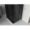Mexen Rio Square Shower Cabin 90 x 90 cm, Graphite, Black + Flat Shower Tray, White - 860-090-090-70-40-4010B