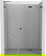 Mexen Lunar-F L foldable shower door right 130 cm, transparent, gun metal - 836SL-130-050-95-00-P
