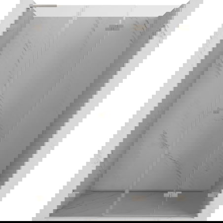 Mexen Lunar-F L right folding shower door 110 cm, transparent, brushed nickel - 836SL-110-050-97-00-P