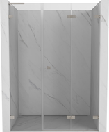 Mexen Lunar-F L 120 cm Folding Shower Door, Right, Transparent, Brushed Nickel - 836SL-120-050-97-00-P